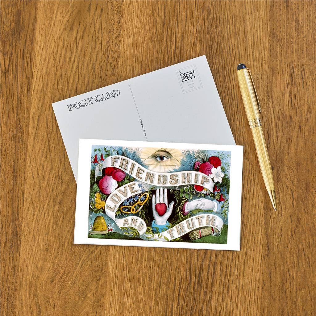 Postcard AM-737 Friendship, Love and Truth