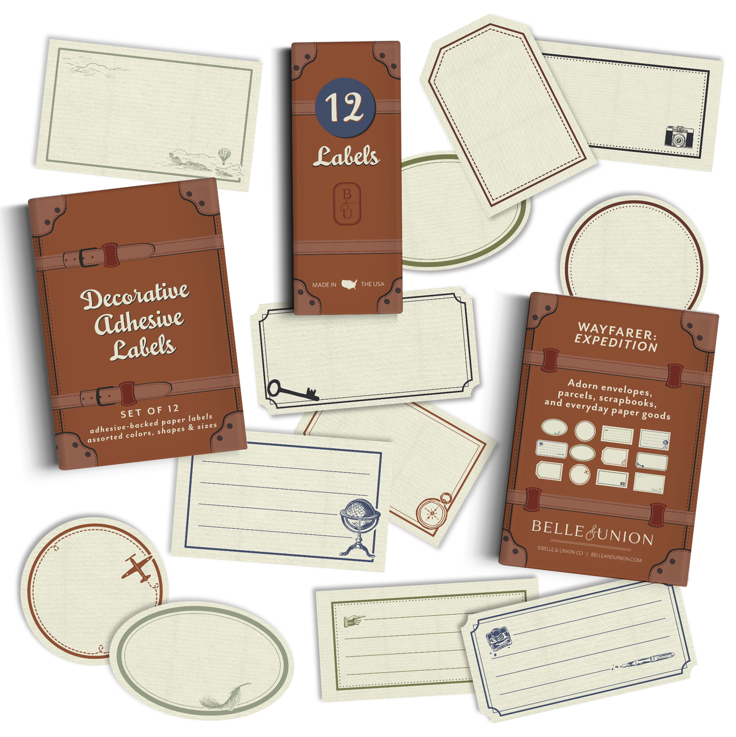 Wayfarer Paper Label Stickers, Expedition