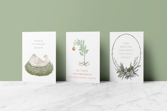 Wishing you Comfort and Joy Letterpress Greeting Card