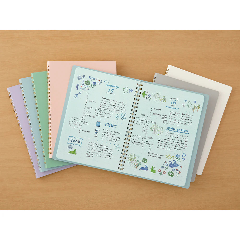 RING NOTEBOOK A5 COLOR DOT GRID WHITE