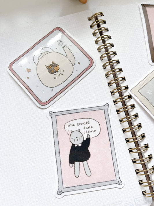 Kuboandlucy x Dana Ate Oatmeal | Latte Please Vinyl Sticker