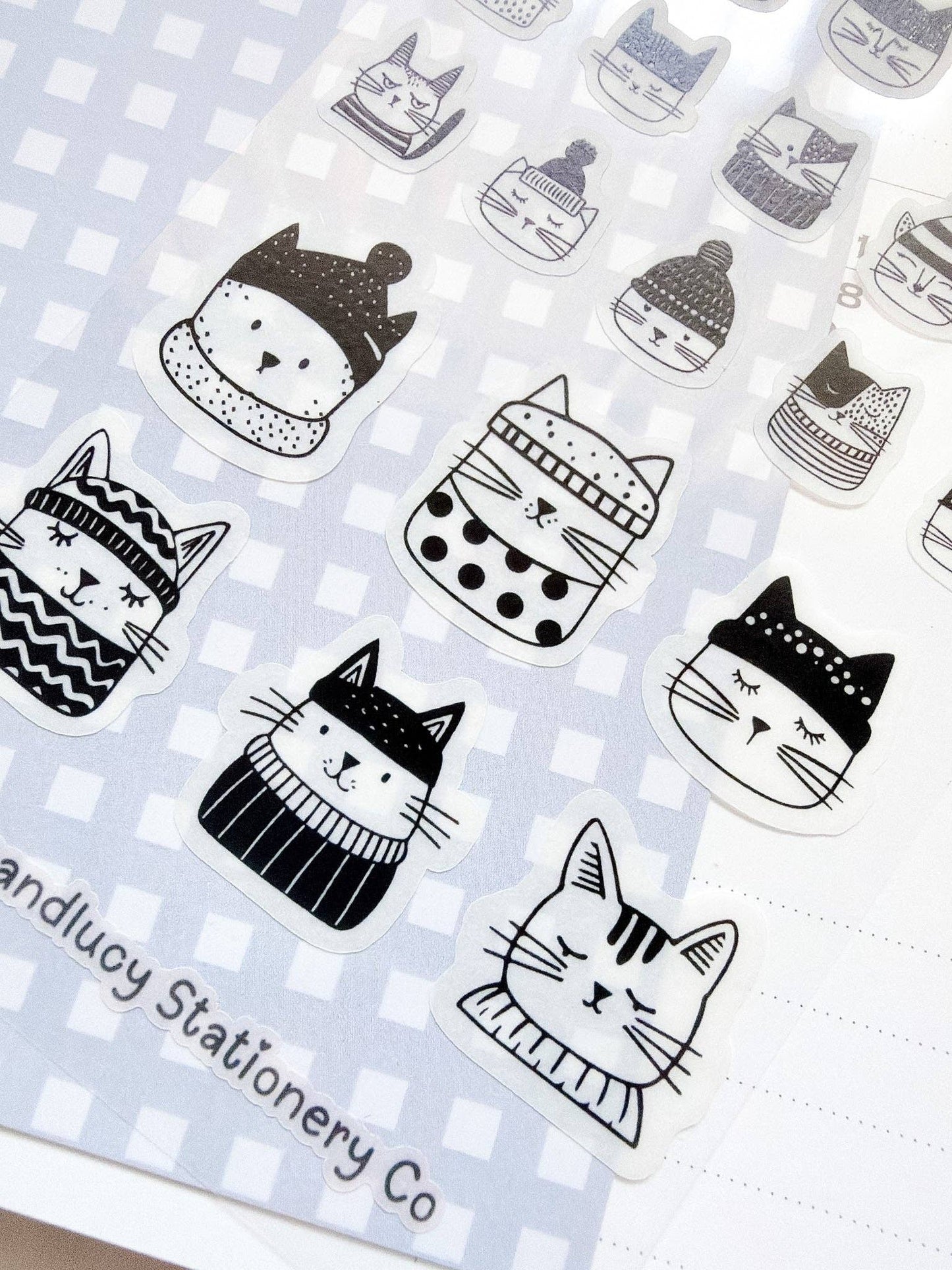 Kuboandlucy Stationery Co | Winter Cats Sticker Sheet