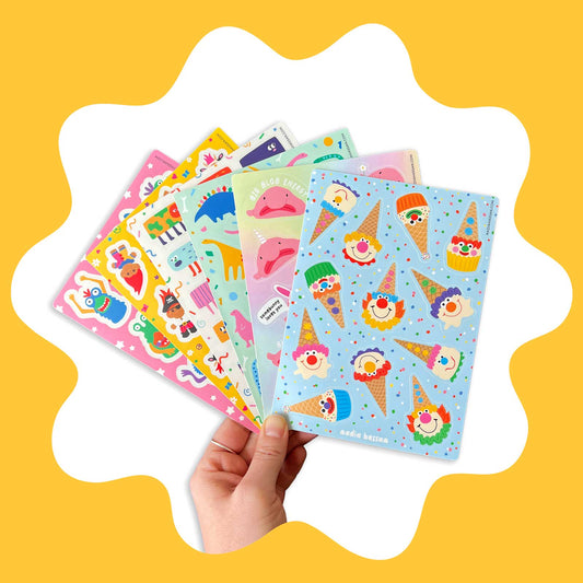 Finger Puppet Monsters 5x7 Sticker Sheet
