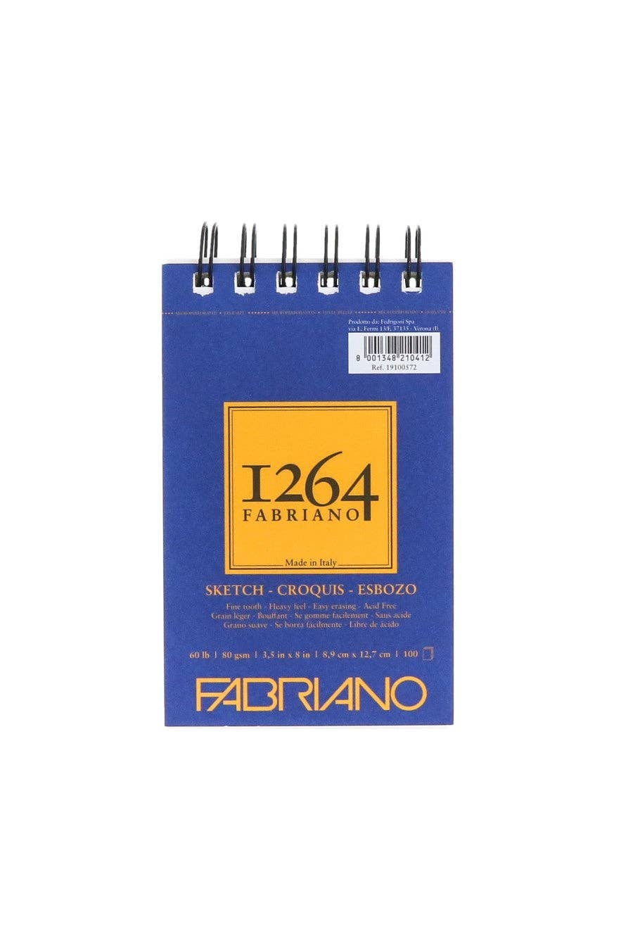 Fabriano 1264 Sketch Pad, 60 lb, 100 Sheets