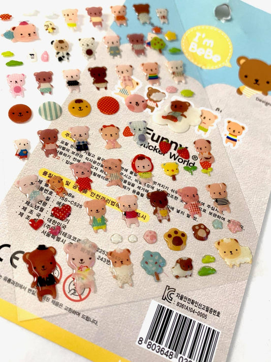 Bebe Bear Gel Stickers
