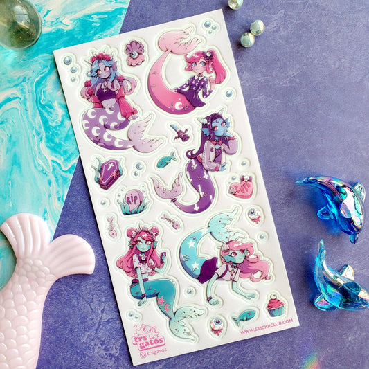 Mermaid Goth Sticker Sheet