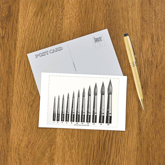 Postcard AT-252 Variety of Paint Brushes