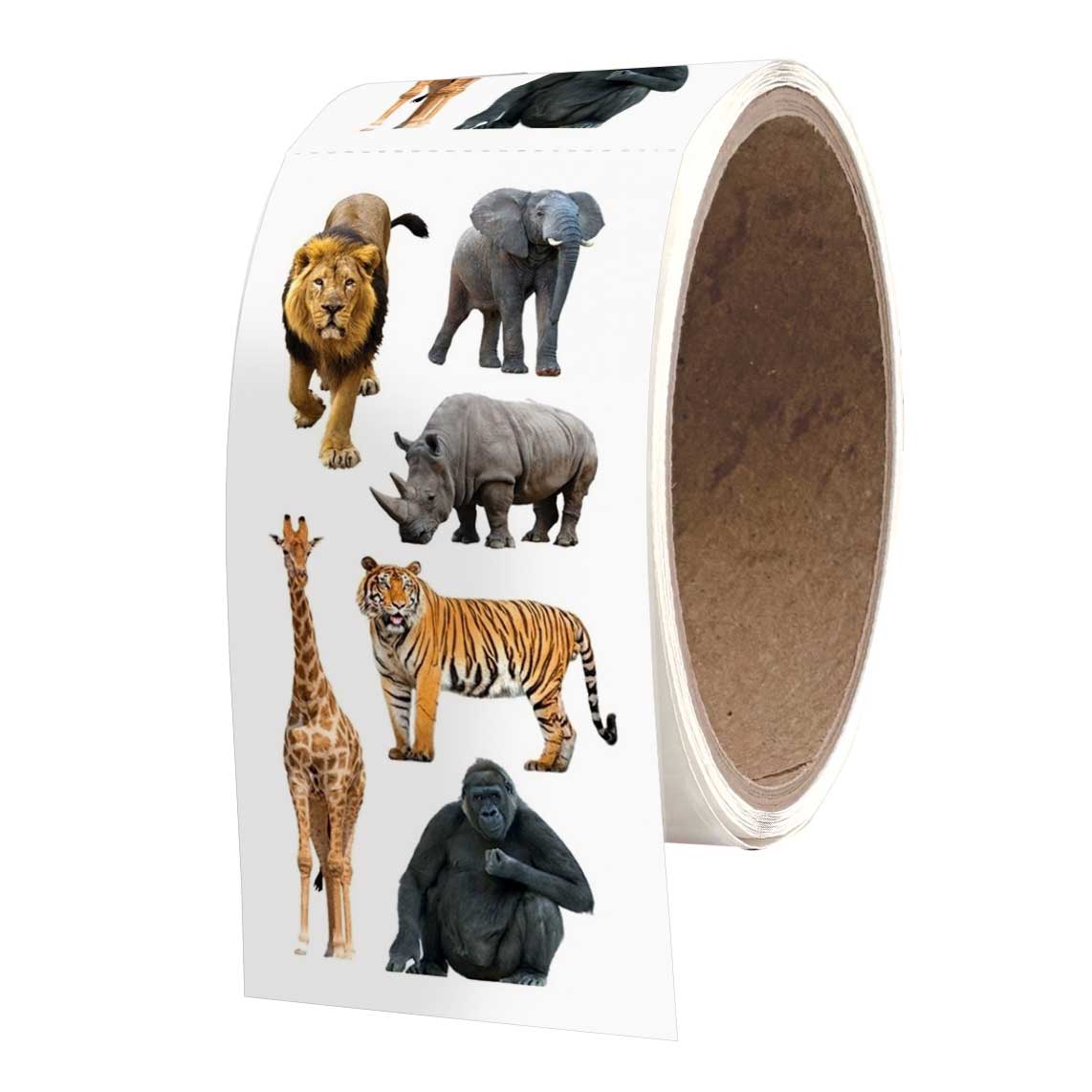 Decorative Stickers - Zoo Animals - ROLL OF 50 MODULES