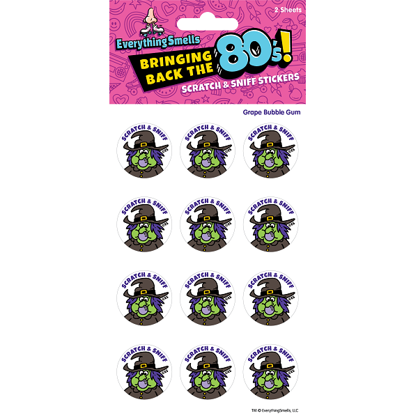 Grape Gum Witch EverythingSmells Scratch & Sniff Stickers