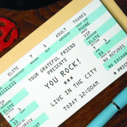 You Rock Dad Concert Ticket