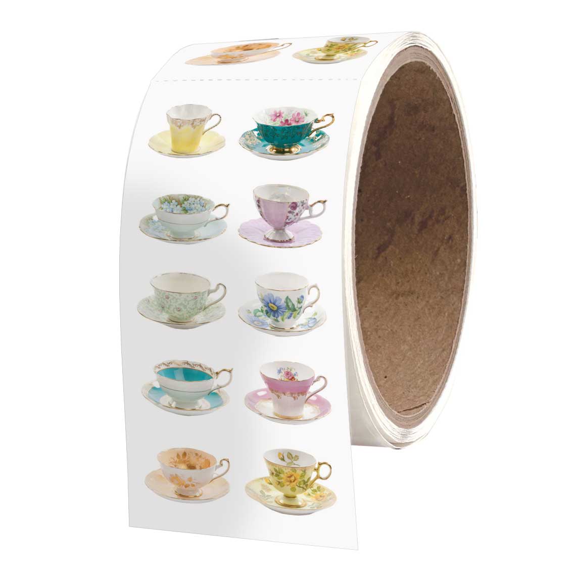 Tea Cups 2x4 Sticker Sheet