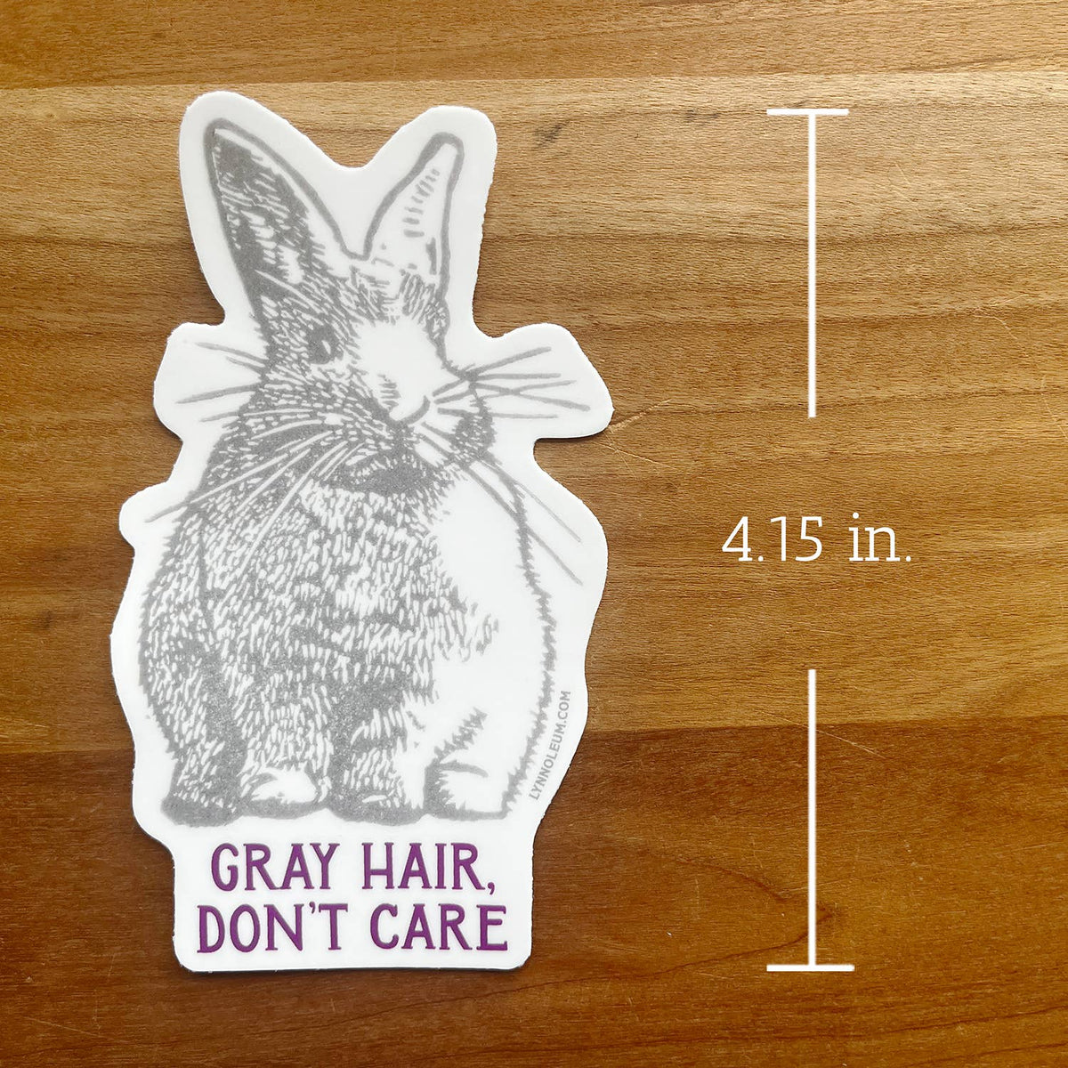 Bunny - Gray Hair STICKER