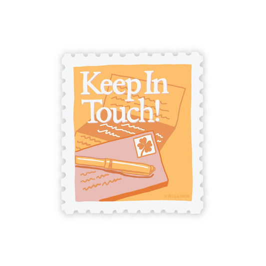 Keep in Touch Postage Stamp Sticker