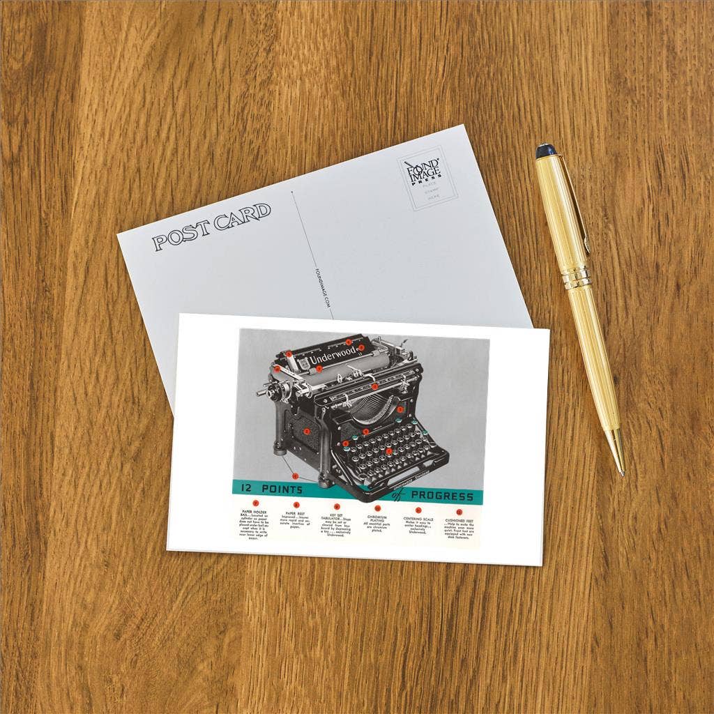 Postcard LT-276 Underwood Typewriter