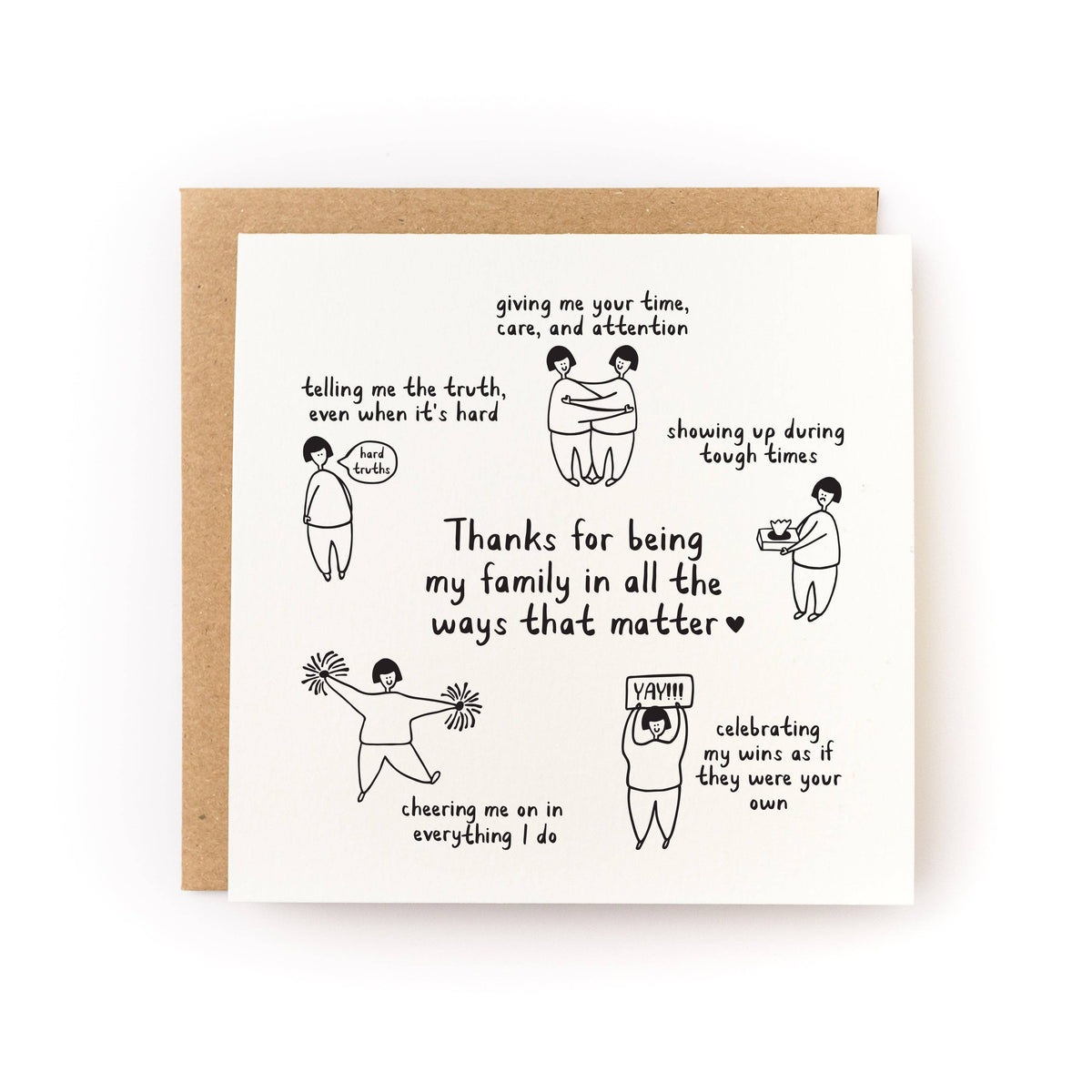 Thanks for Being My Family Card - Letterpress Printed