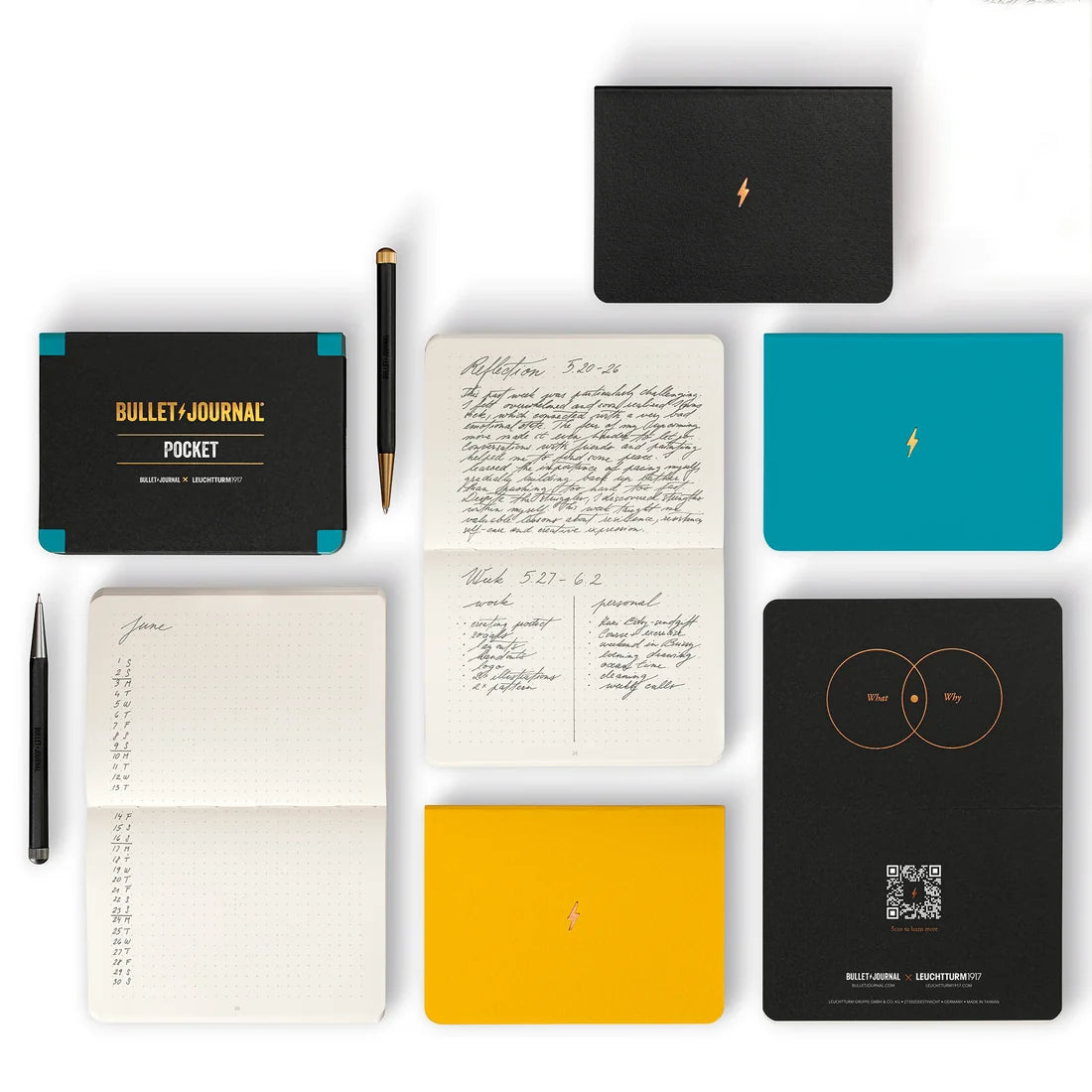 Leuchtturm 1917 - Bullet Journal Pocket, pack of 3 A5