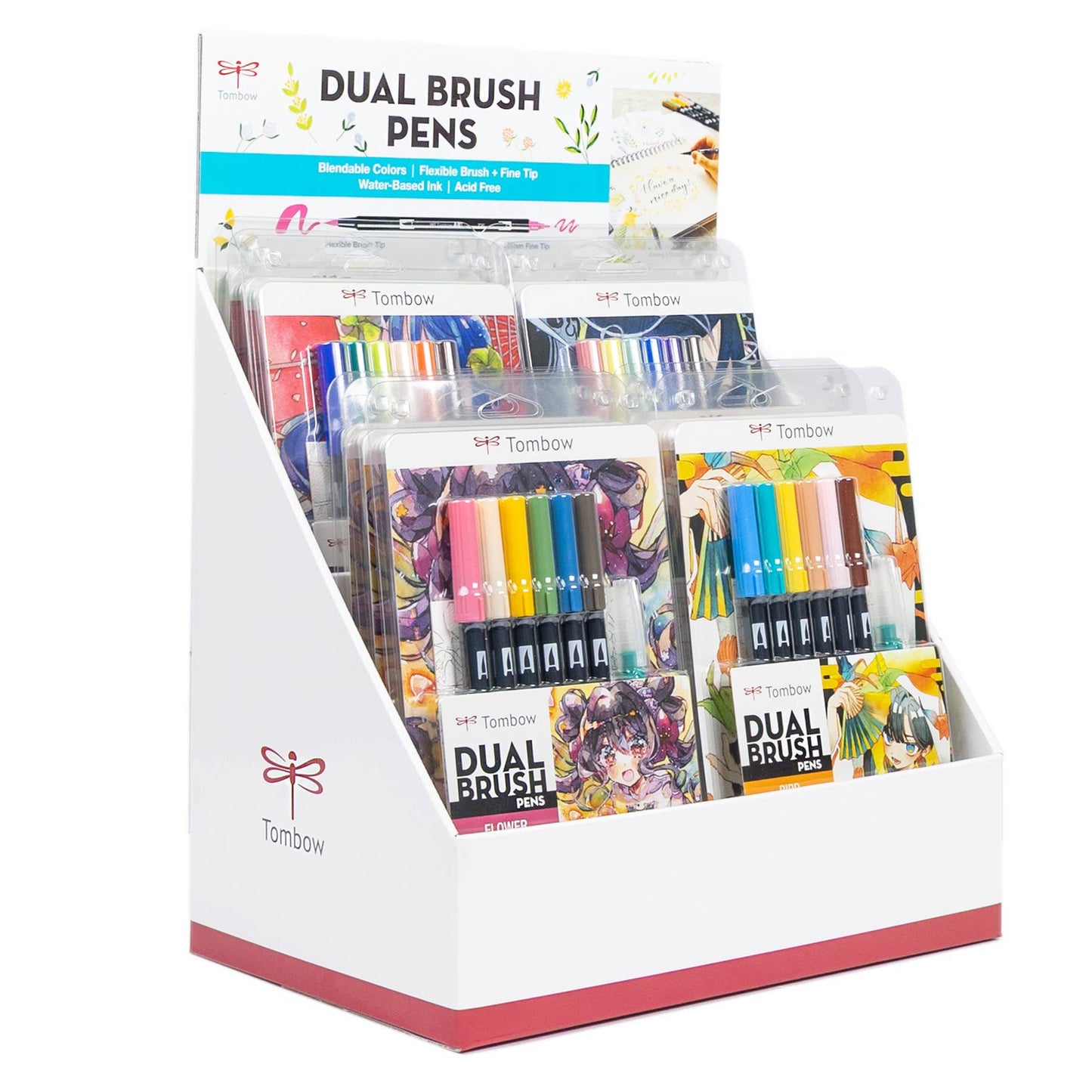 Dual Brush Pen Art Markers - Manga Illustration Wind 6-Pack