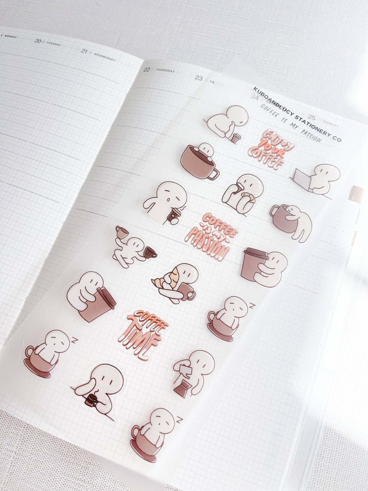 Kuboandlucy Stationery Co | Coffee Is My Passion Sticker Sheet