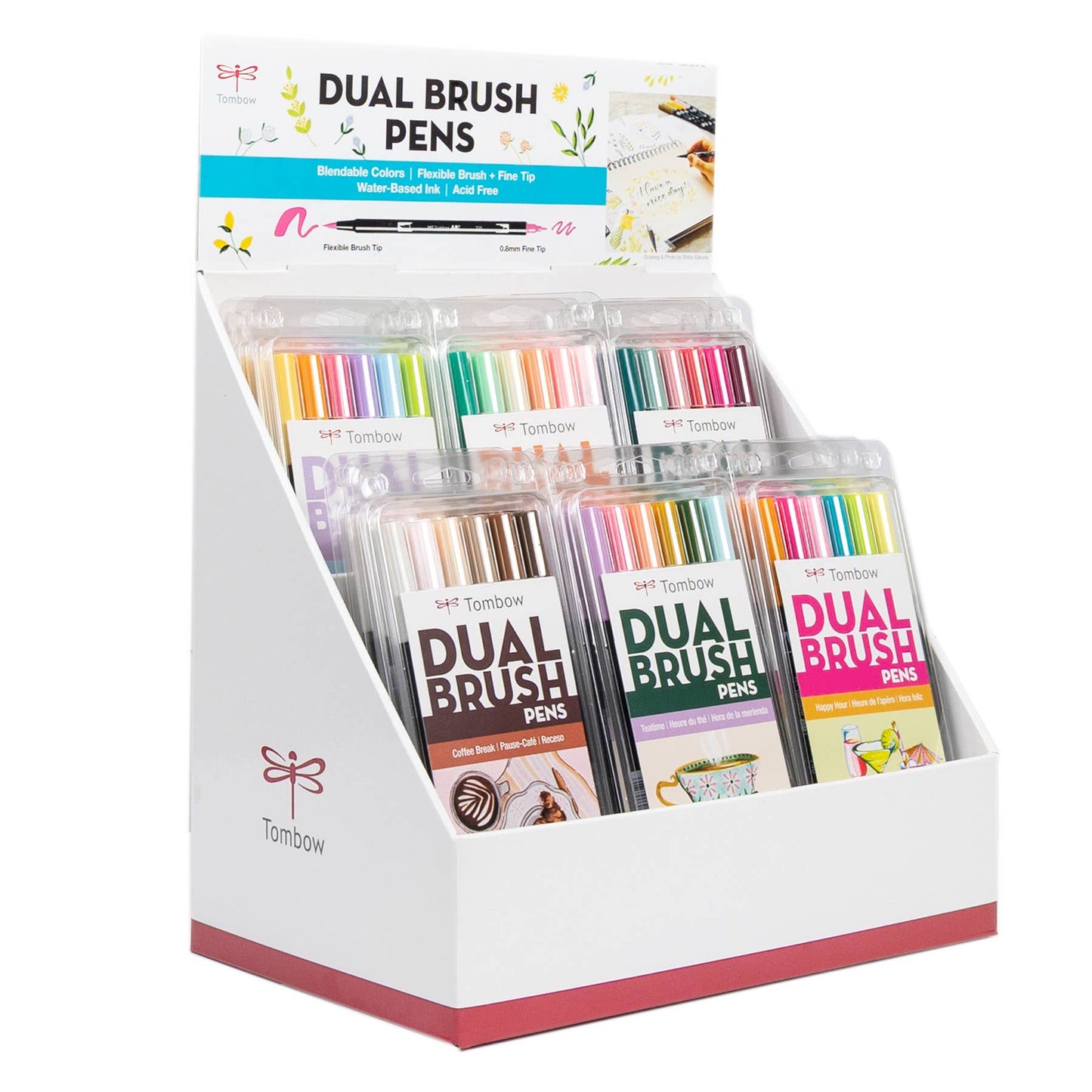 Dual Brush Pen 6-Pack Set (Happy Hour)