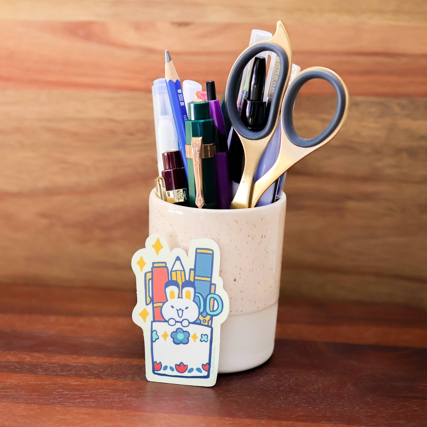 Vinyl Sticker (Holographic) Pen Holder