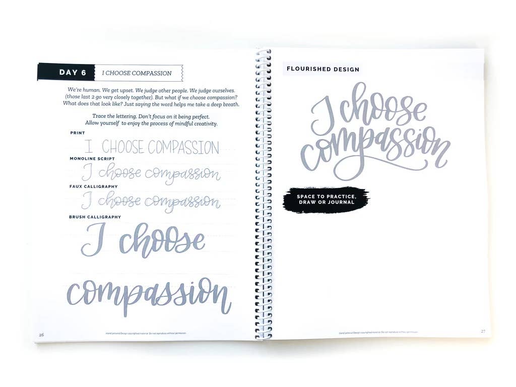 Daily Mindful Lettering: Live with Love Edition
