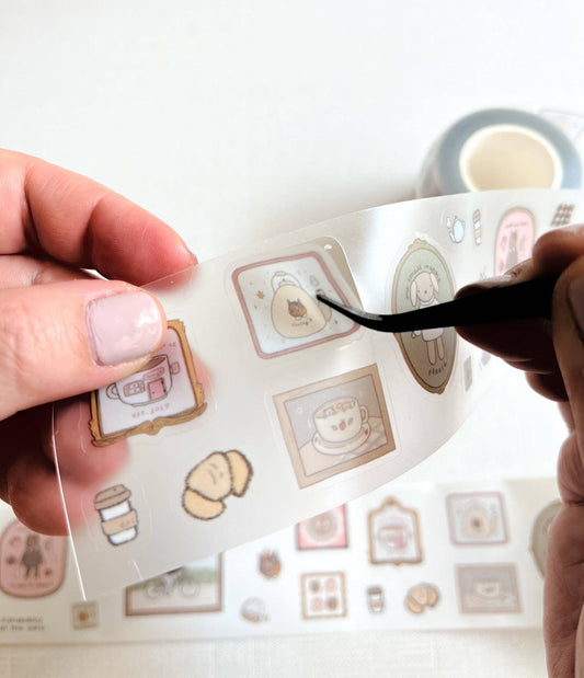 Kuboandlucy x Dana Ate Oatmeal Saturday at the Cafe Kiss Cut P.E.T Tape V.2