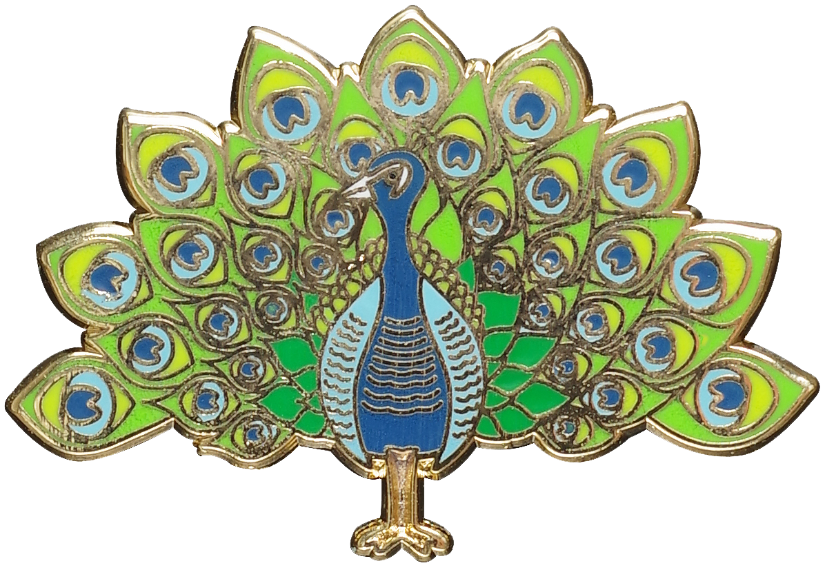 Peacock Enamel Pin