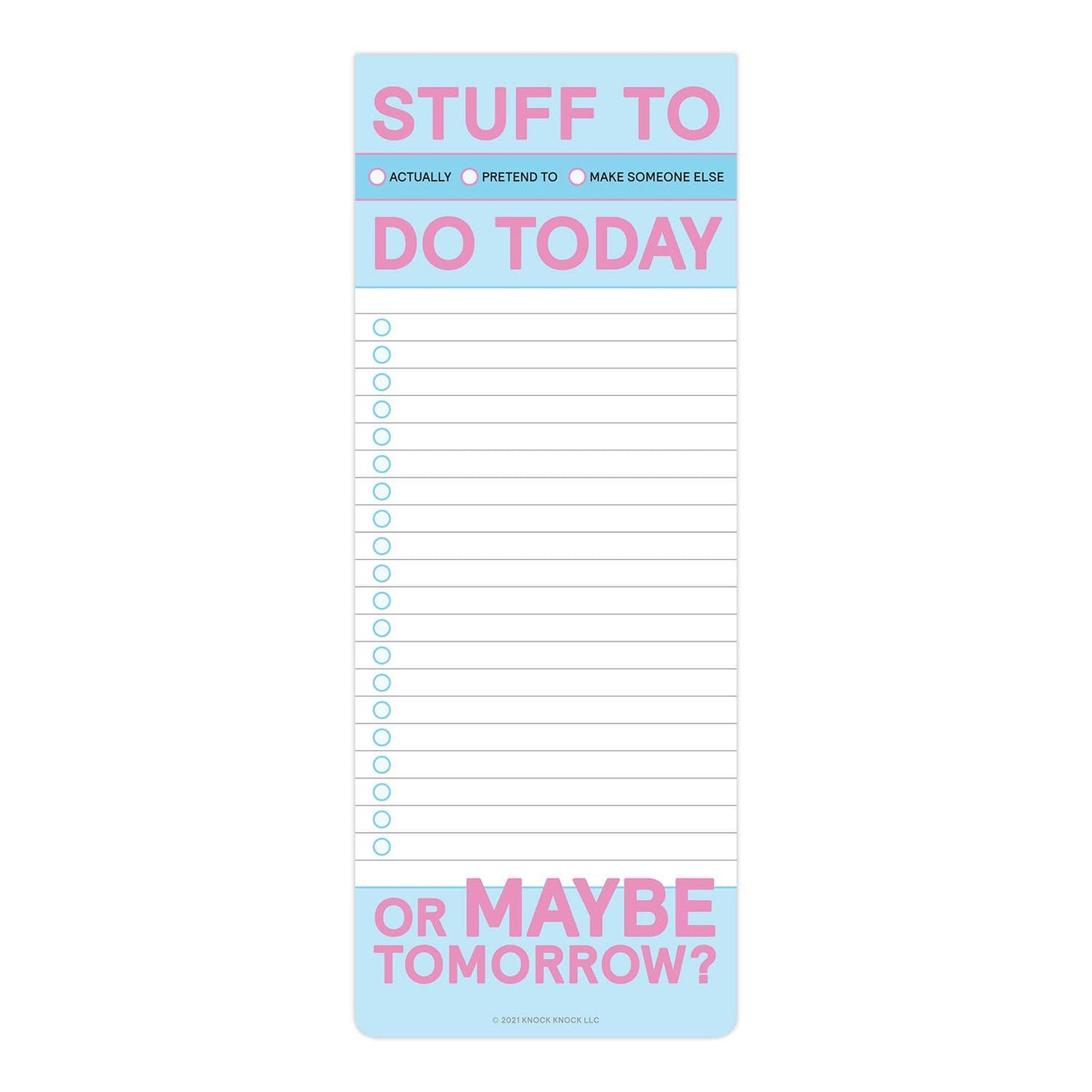 Stuff to Do Today Make-a-List Pad