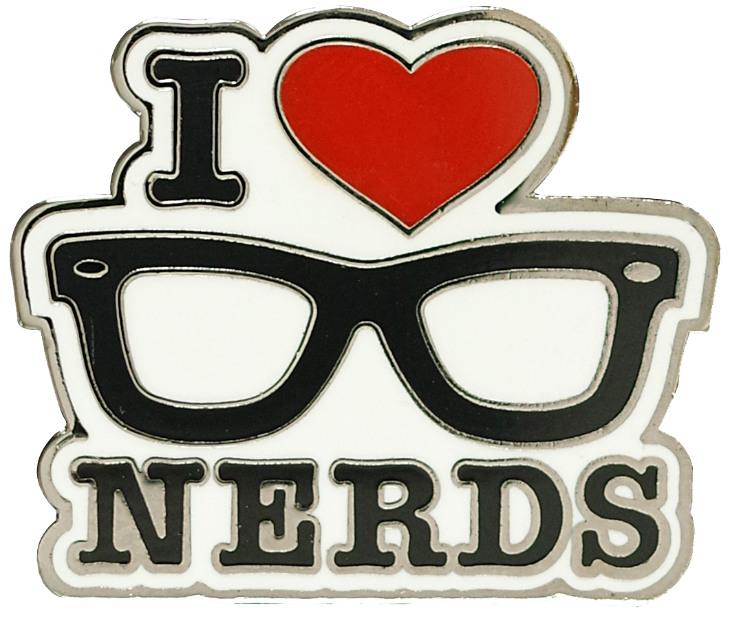 I Love Nerds Enamel Pin