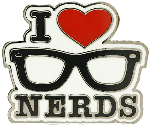 I Love Nerds Enamel Pin