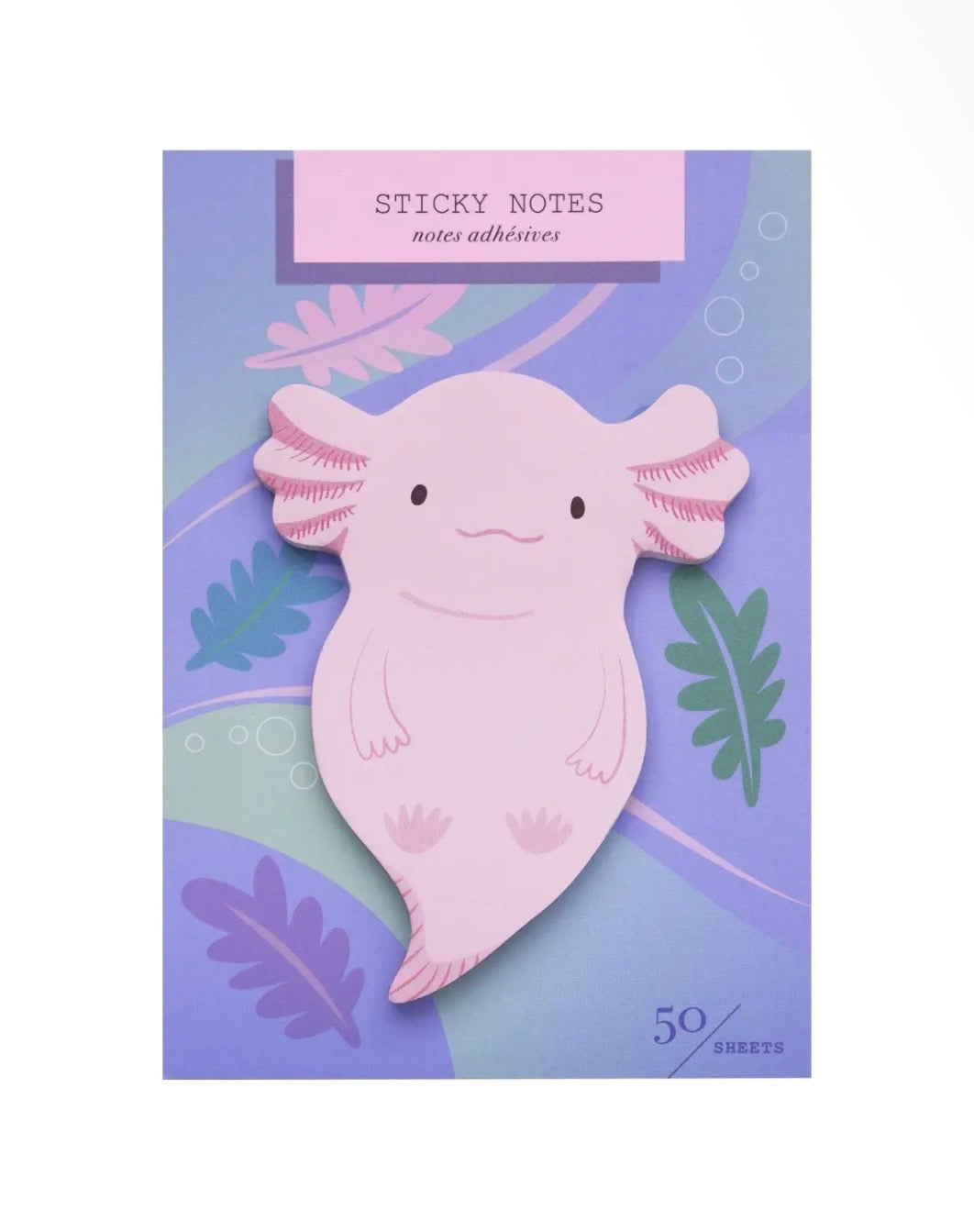 Axolotl Die Cut Sticky Notes