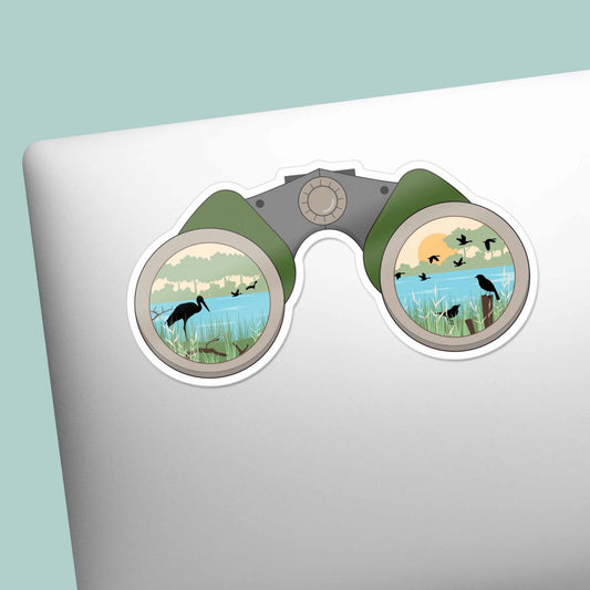 Binoculars Birdwatching Sticker