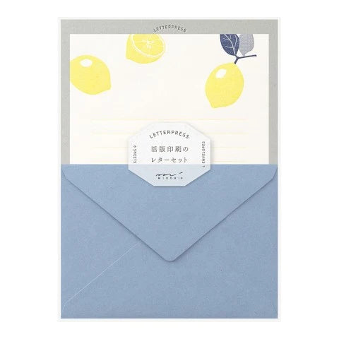 MIDORI - LETTER SET LETTERPRESS LEMON