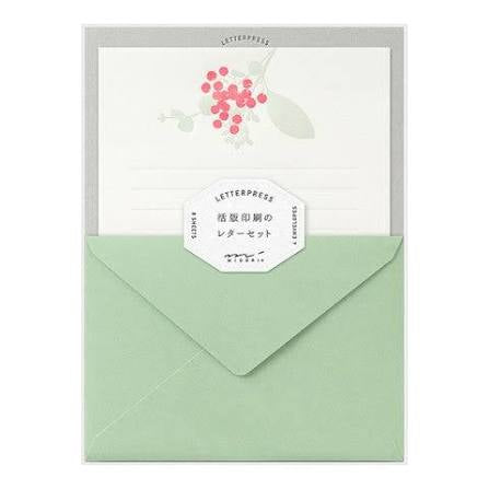 MIDORI - LETTERPRESS SET BOUQUET - RED