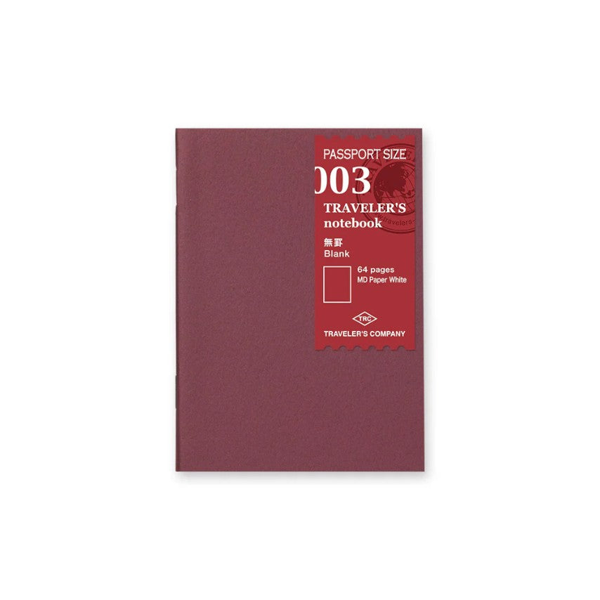 TRAVELER’S notebook - 003 Blank Notebook (Passport Size)