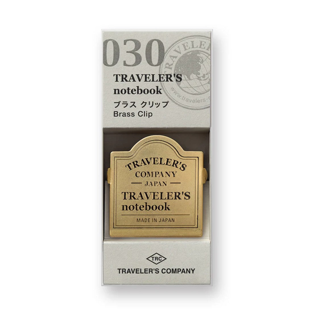 TRAVELER'S notebook - 030 BRASS Clip TRC Logo