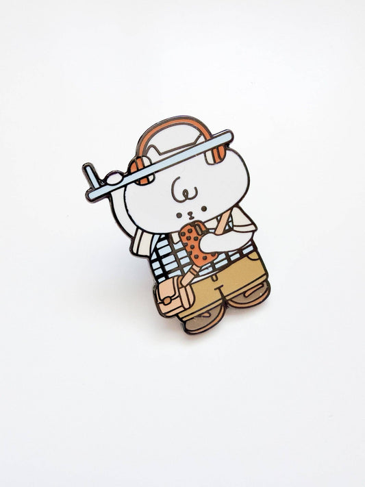 Kuboandlucy x Idiot Sandwich | Music on the Train Enamel Pin