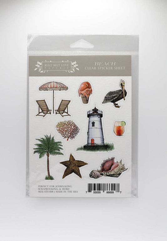 Beach Clear Sticker Sheet