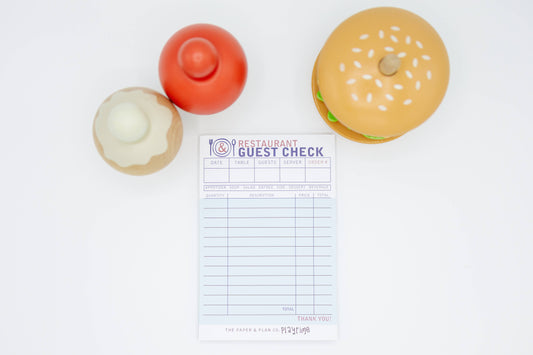 Kids Playtime Pad® Restaurant Guest Check
