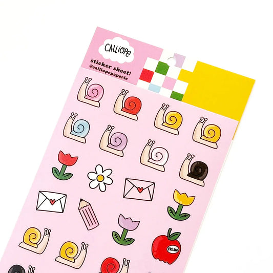 Charming Snails Clear Sticker Sheet