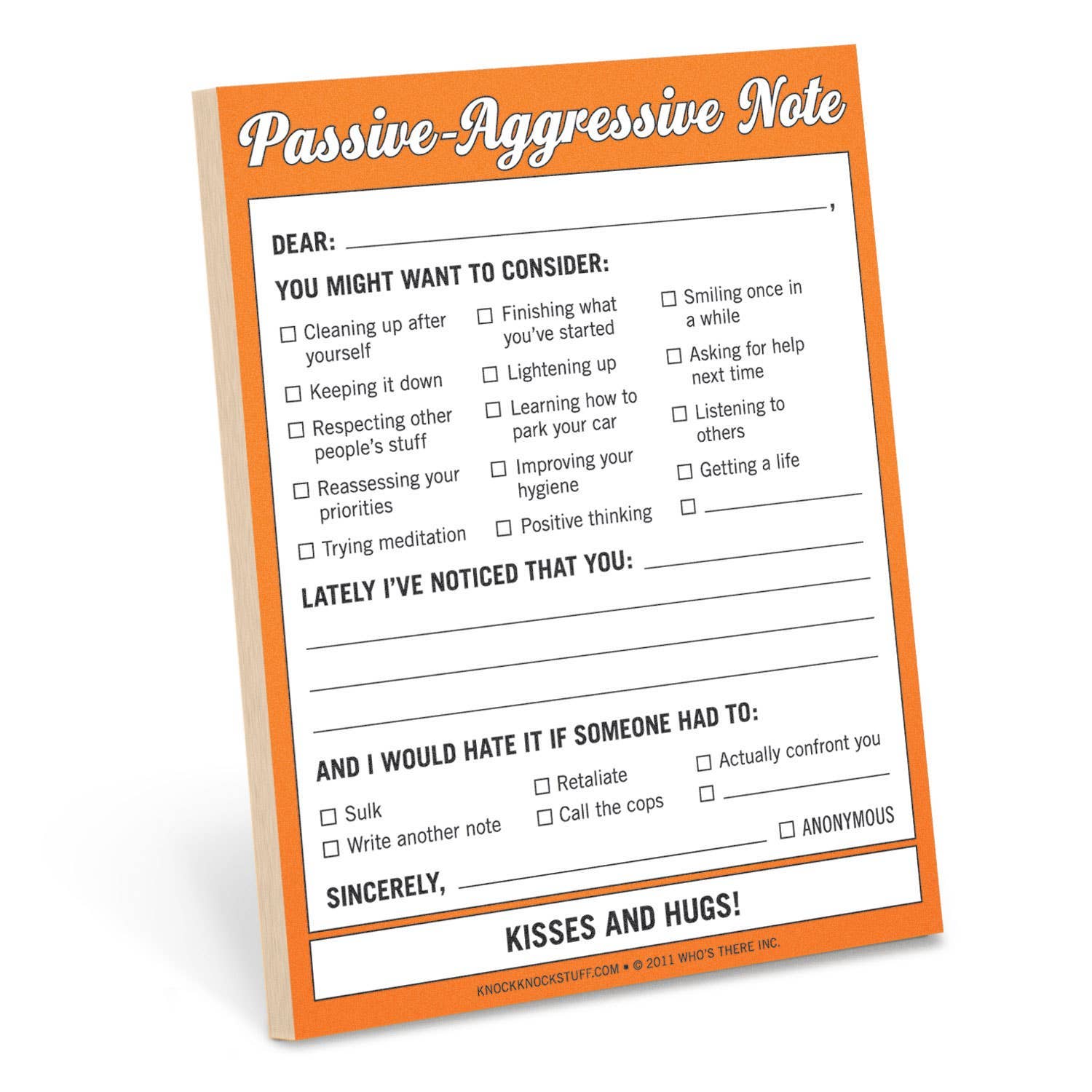 Passive-Aggressive Nifty Note Pad – Bucks Bespokery