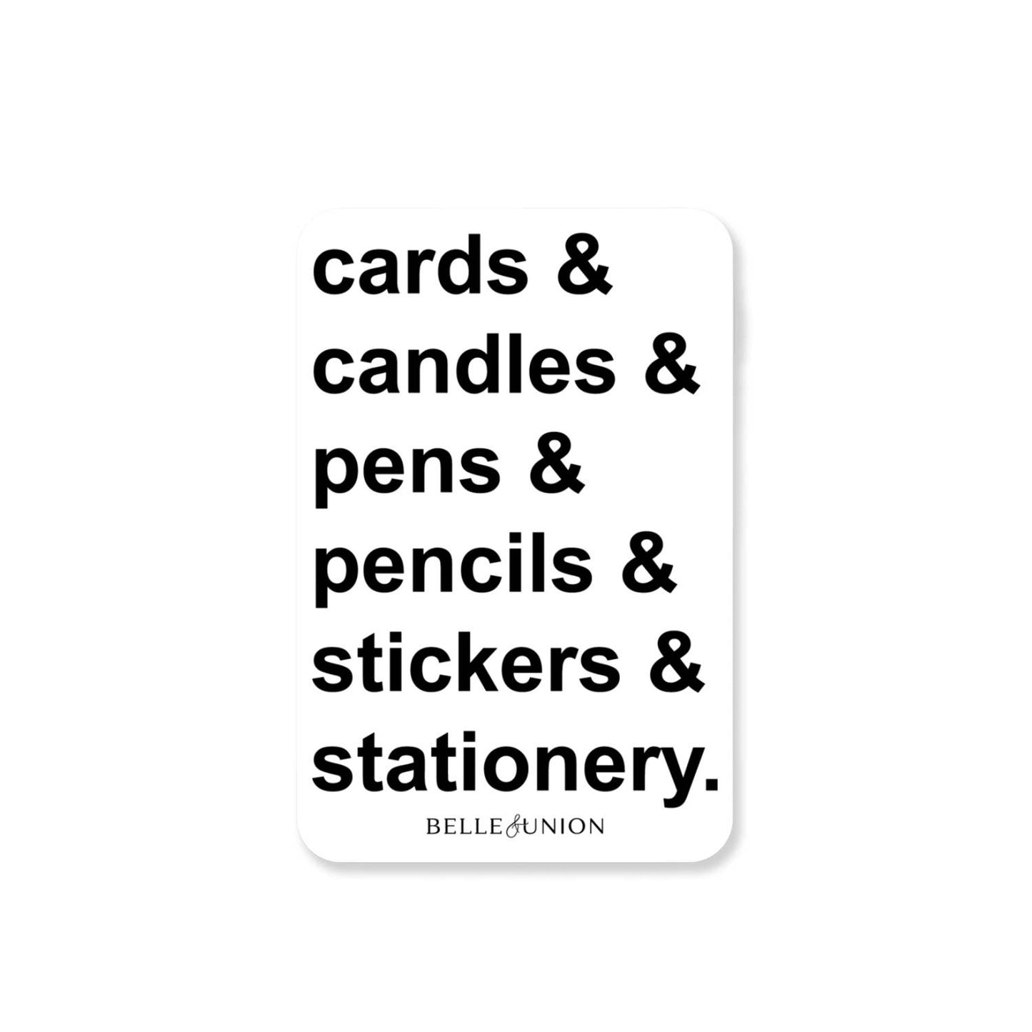My Favorite Things Stationery Sticker