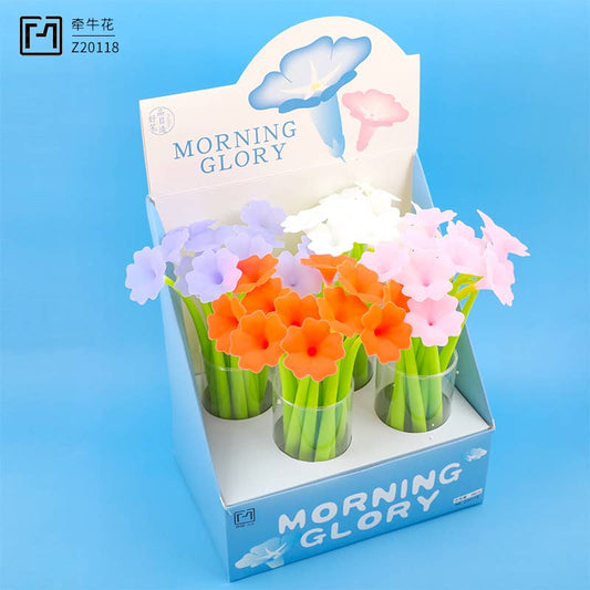Morning Glory Flower Wiggle Pad Gel Pen