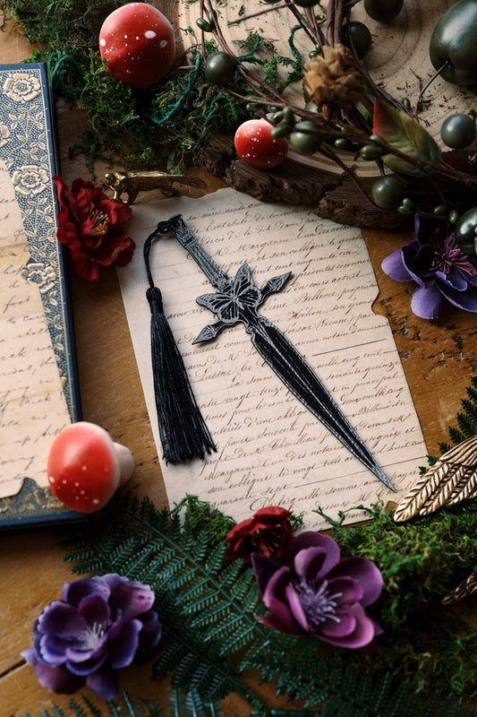 The Monarch’s Dagger Faux Leather Bookmark