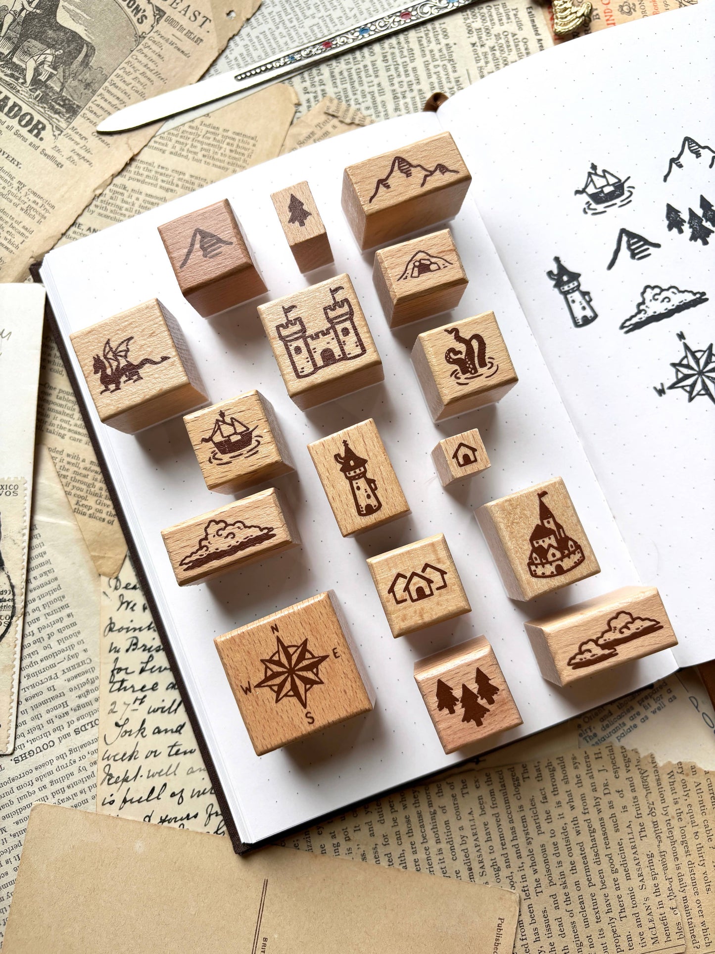 Fantasy map stamp kit