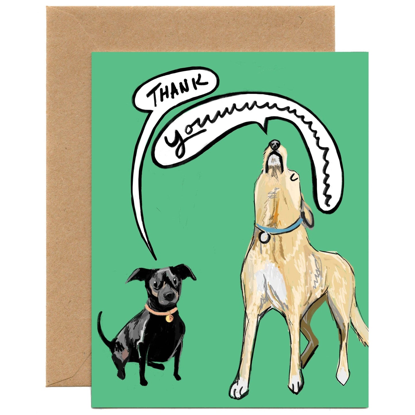 Howling Thank You Dogs — Thank You Card