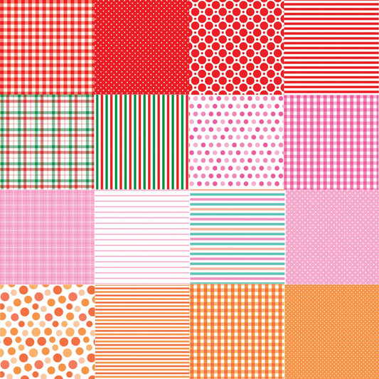 Stripes, Dots, and Plaids Patterned Paper Pack