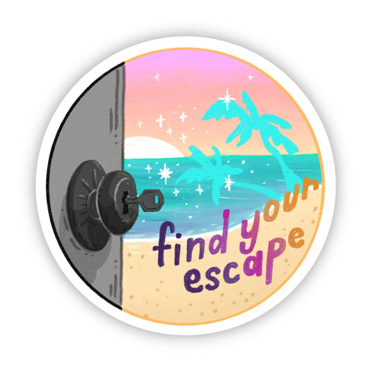 "Find your escape" Circle Adventure Travel Sticker