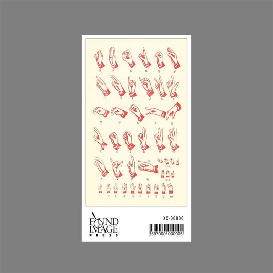 Sticker AM-693 Sign Language Alphabet