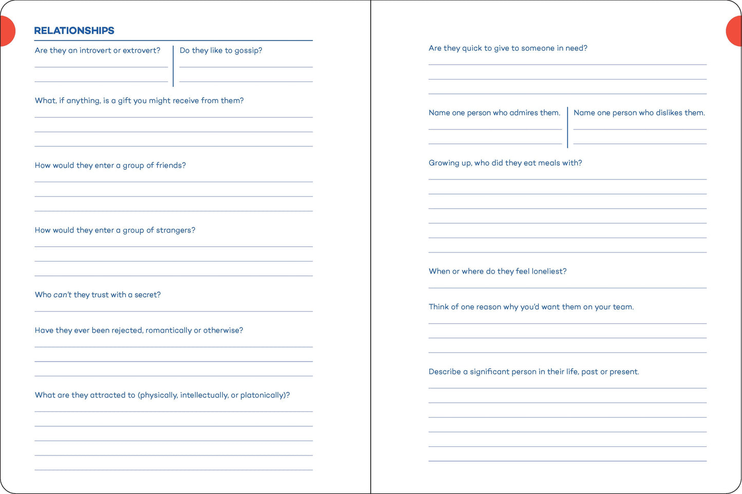 A Writer’s Journal for Creating Characters